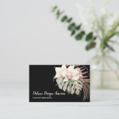 Tropische Elegante Blume Orchideen Visitenkarte (Stehend Vorderseite)