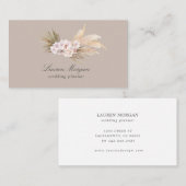 Tropische elegante, blumenminimalistische Visitenk Visitenkarte (Vorne/Hinten)