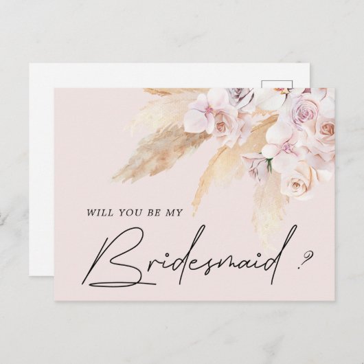 Tropische elegante Blumenüberdacht Einladung Postkarte (Vorne/Hinten)