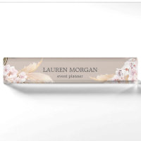 Tropische elegante florale Monogramm Desk Namplate