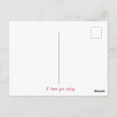 Tropische Elegante Rosa Blume Geburtstag Postkarte (Rückseite)