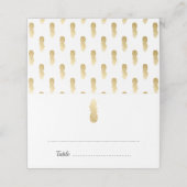 Tropische Eleganz | Ananas Hochzeit Platzkarte (Außenseite Aufgefaltet)