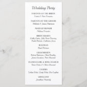 Tropische Eleganz | Ananas-Hochzeitsprogramm Programm (Rückseite)