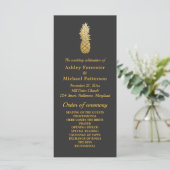 Tropische Eleganz | Ananas-Hochzeitsprogramm Programm (Stehend Vorderseite)