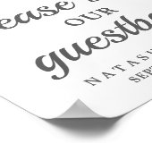 Tropische Eleganz | Ananas-Hochzeitszeichen Poster (Ecke)