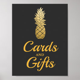 Tropische Eleganz | Ananas - Karten und Geschenke  Poster