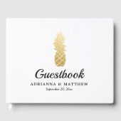 Tropische Eleganz | Ananas Wedding Gästebuch (Vorderseite)