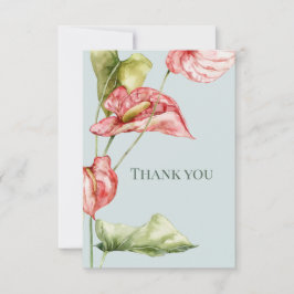 Tropische Eleganz Anthurium Hochzeits-Dankeskarten Dankeskarte
