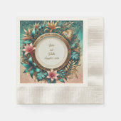 Tropische Eleganz Cocktail Serviette (Vorderseite)