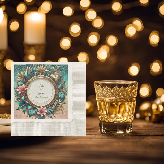 Tropische Eleganz Cocktail Serviette