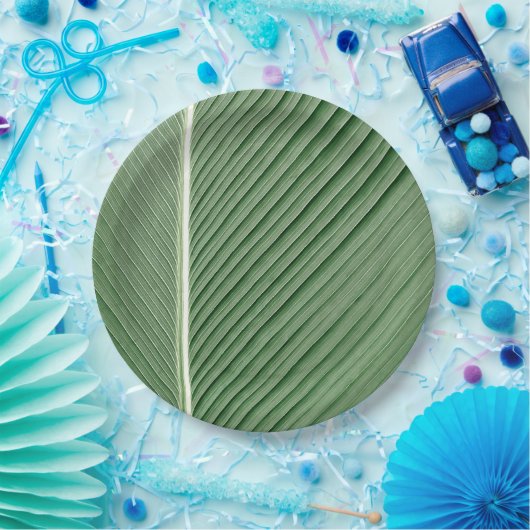 Tropische Eleganz - Coconut-Leaf-Designpapierplatt Pappteller (Party)