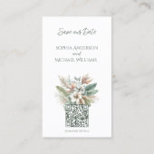 Tropische Eleganz - Hochzeit Save the Date- Visitenkarte (Rückseite)