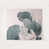 Tropische Eleganz in Pastel Wandteppich (Vorderseite (Horizontal))