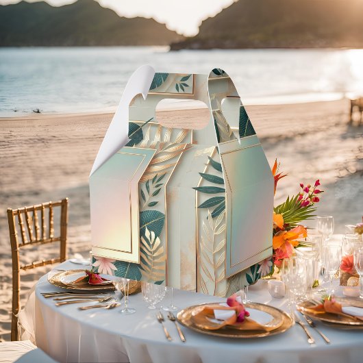 Tropische Eleganz Minimalistisch Geschenkschachtel