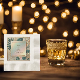 Tropische Eleganz Minimalistischer Cocktail Serviette