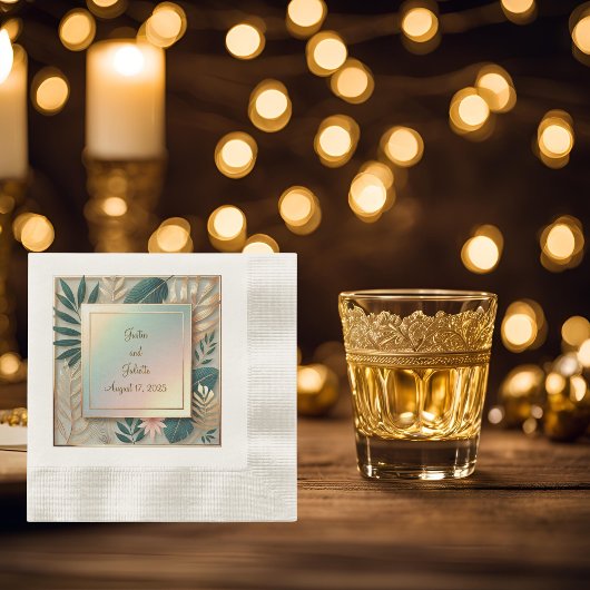 Tropische Eleganz Minimalistischer Cocktail Serviette