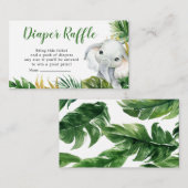 Tropische Elephant Boy Babydusche Windelwanne Begleitkarte (Vorne/Hinten)