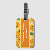 Tropische Ereignisse Ananas Gepäckanhänger (Vorderseite Vertikal)