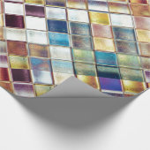 Tropische Erinnerungens-Mosaik-Fliesen-Kunst Geschenkpapier (Ecke)