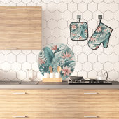 Tropische Essenz Ofenhandschuh & Topflappen-Set