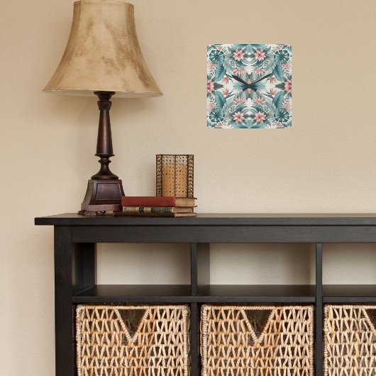 Tropische Essenz Quadratische Wanduhr