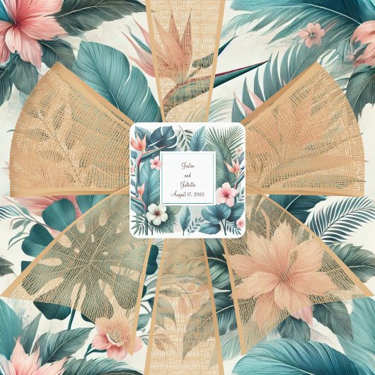 Tropische Essenz Quadratischer Aufkleber