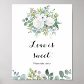 Tropische Eukalyptus Grüne Liebe ist süß Poster (Vorne)