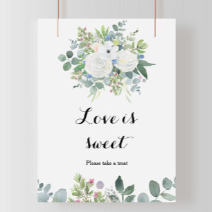 Tropische Eukalyptus Grüne Liebe ist süß Poster
