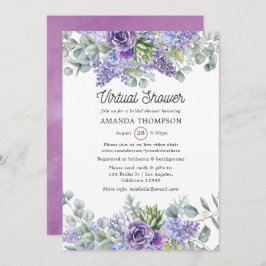 Tropische Eukalyptus-Sukkulente virtuelle Dusche Einladung