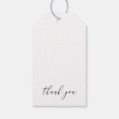 Tropische Exotic Foliage Blätter Hochzeitsszenario Geschenkanhänger (Rückseite)