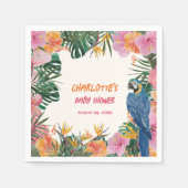 Tropische Exotic Parrot Wasserfarbe Babydusche Serviette (Vorderseite)