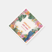 Tropische Exotic Parrot Wasserfarbe Babydusche Serviette (Ecke)