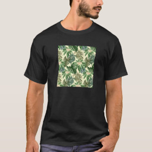 Tropische, exotische Blätter, Pflanze Muster Premi T-Shirt