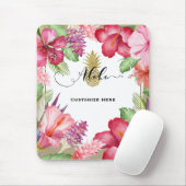 Tropische exotische Blume und Ananas Mousepad (Mit Mouse)