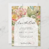 Tropische exotische Blumen Save the Date Karte (Vorderseite)