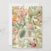 Tropische exotische Blumen Save the Date Karte (Rückseite)