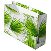 Tropische exotische hawaiische Palmwedel Große Geschenktüte (Vorderseite Schrägansicht)