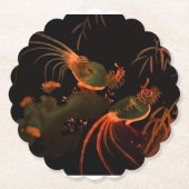 Tropische exotische Paradiesvögel Untersetzer (Vorderseite)