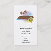 Tropische Fahne Visitenkarte (Rückseite)