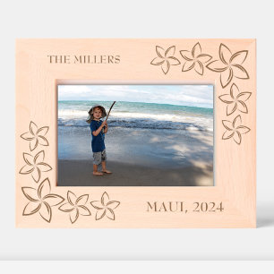 Tropische Familienferien Plumeria Geätzte Rahmen