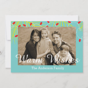 Tropische Familienfoto-Karten mit warmen Grüßen