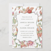 Tropische Fantasie Boho Blumenhochzeit Einladung (Vorderseite)