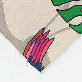 Tropische Fantasie: Flamingo Leaf Muster Fleecedecke (Ecke)