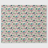 Tropische Fantasie: Flamingo Leaf Muster Geschenkpapier (Flach)