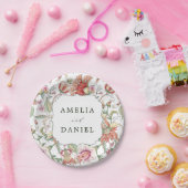 Tropische Fantasy Boho Blumenmuster Hochzeit Pappteller (Party)