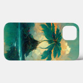 Tropische Fantasy Sea & Palm Trees Case-Mate iPhone Hülle (Rückseite (Horizontal))