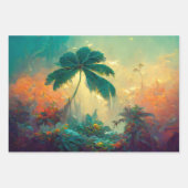 Tropische Fantasy Sea & Palm Trees Geschenkpapier Set (Vorderseite 2)