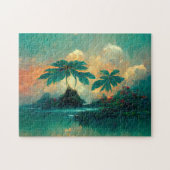 Tropische Fantasy Sea & Palm Trees Puzzle (Horizontal)
