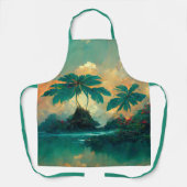 Tropische Fantasy Sea & Palm Trees Schürze (Vorderseite)
