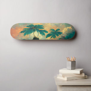Tropische Fantasy Sea & Palm Trees Skateboard